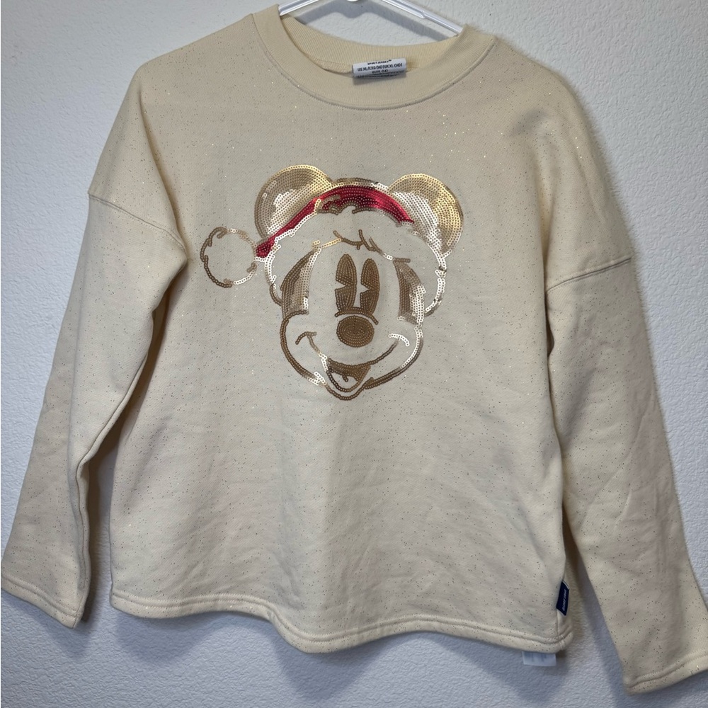 Disney Adult Cream Mickey Mouse Sweatshirt